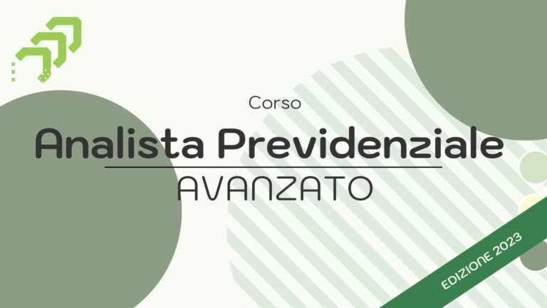 Analista Previdenziale | Edizione Avanzata 2023